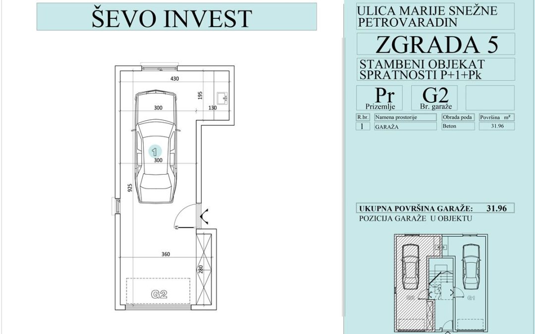 Garaža 2. 31.96m2