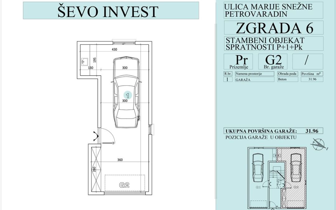 Garaža 2. 31.96m2