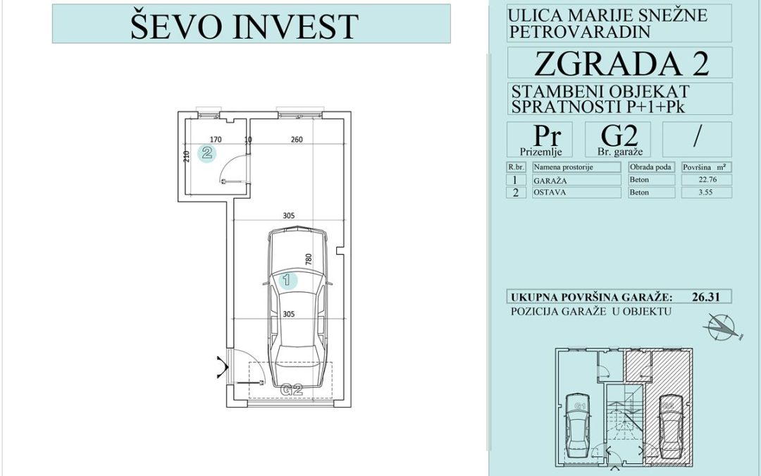 Garaža 2. 26.31m2