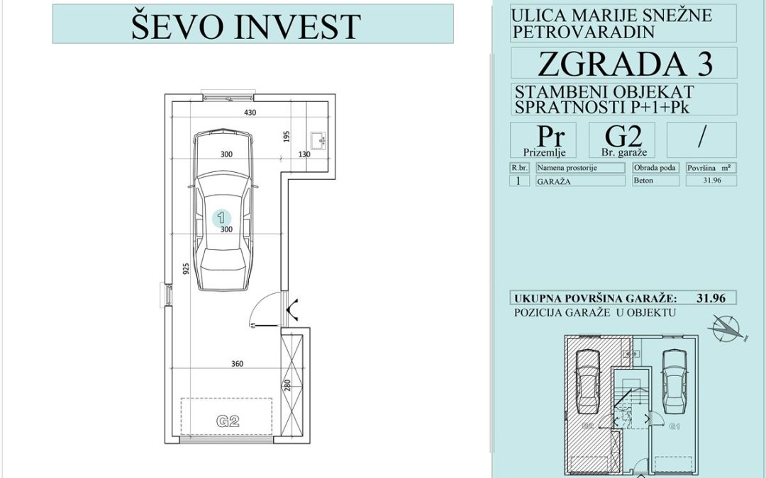 Garaža 2. 31.96m2